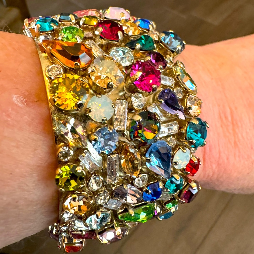 Rebekah Price Felicia Multicolor Crystal Cuff